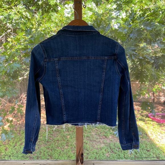 Hudson Women's Signature Jean Jacket Blue Denim Cropped Size S - Picture 2 of 9
